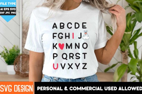 ABCd I Love U Alphabet SVG Valentine Review