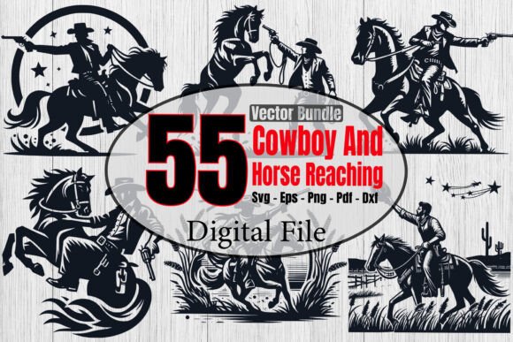 Cowboy and Horse Reaching SVG Bundle Review