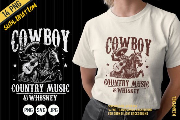 Cowboy Playing Guitar Whiskey Shirt SVG Review for Real Projects