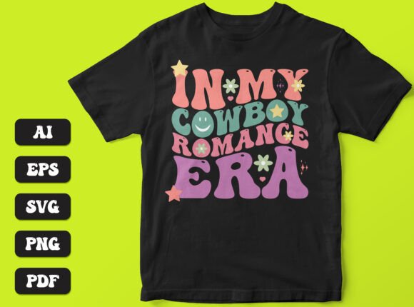 In My Cowboy Romance Era Wavy SVG T-Shirt Design Review