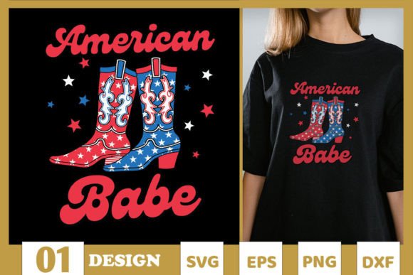 Western American Babe July 4th SVG Review for Real Projects