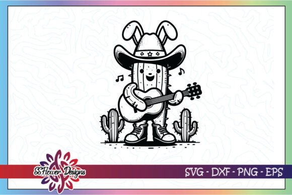 Western Easter Cactus Guitar SVG Clipart Review