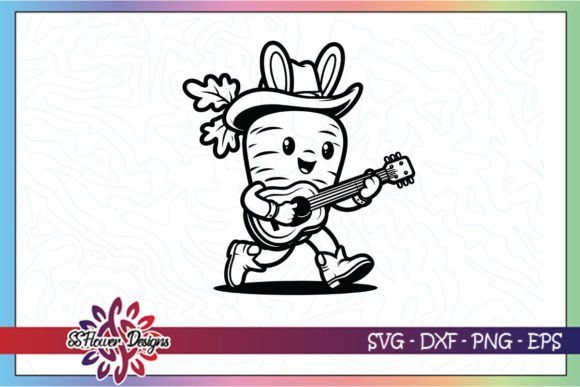 Western Easter Carrot Guitar SVG Clipart Review