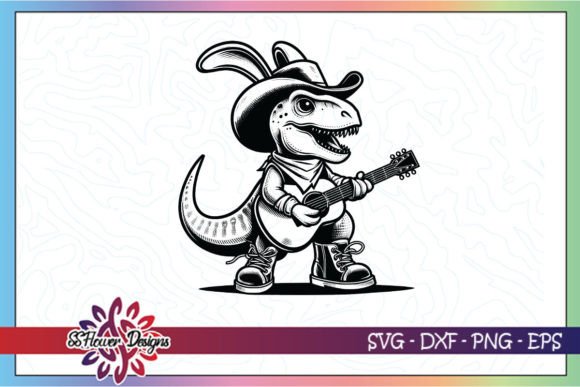 Western Easter T-rex Guitar SVG Clipart Review