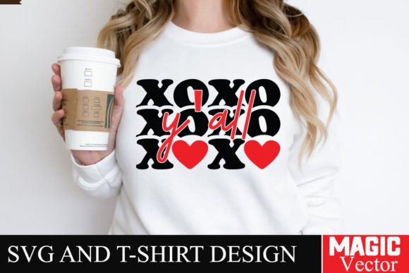 Xoxo Y All SVG Cut File for Valentine Projects
